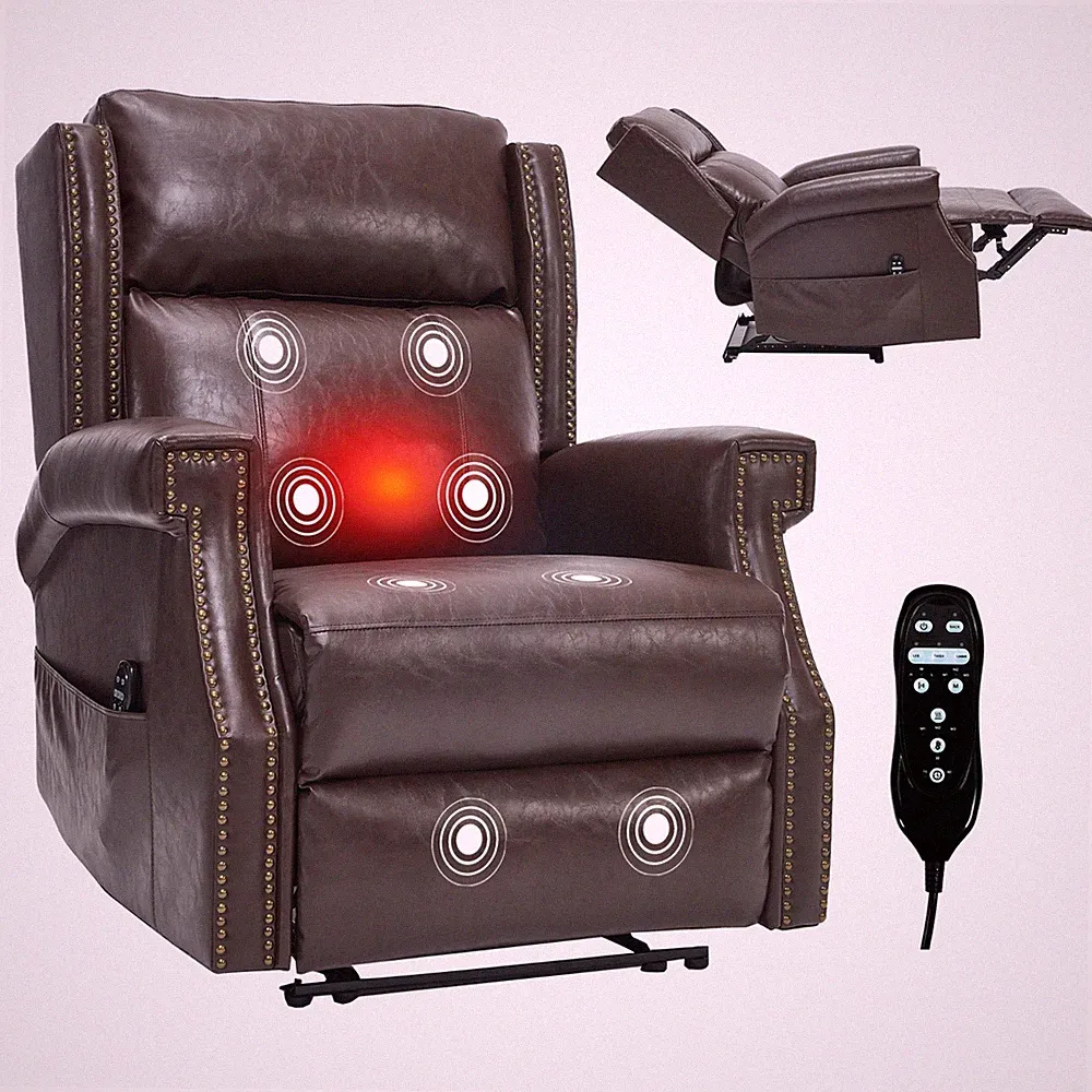 Manual Recliner Chair for living room 8 vibrating nodes and 3 massage modes