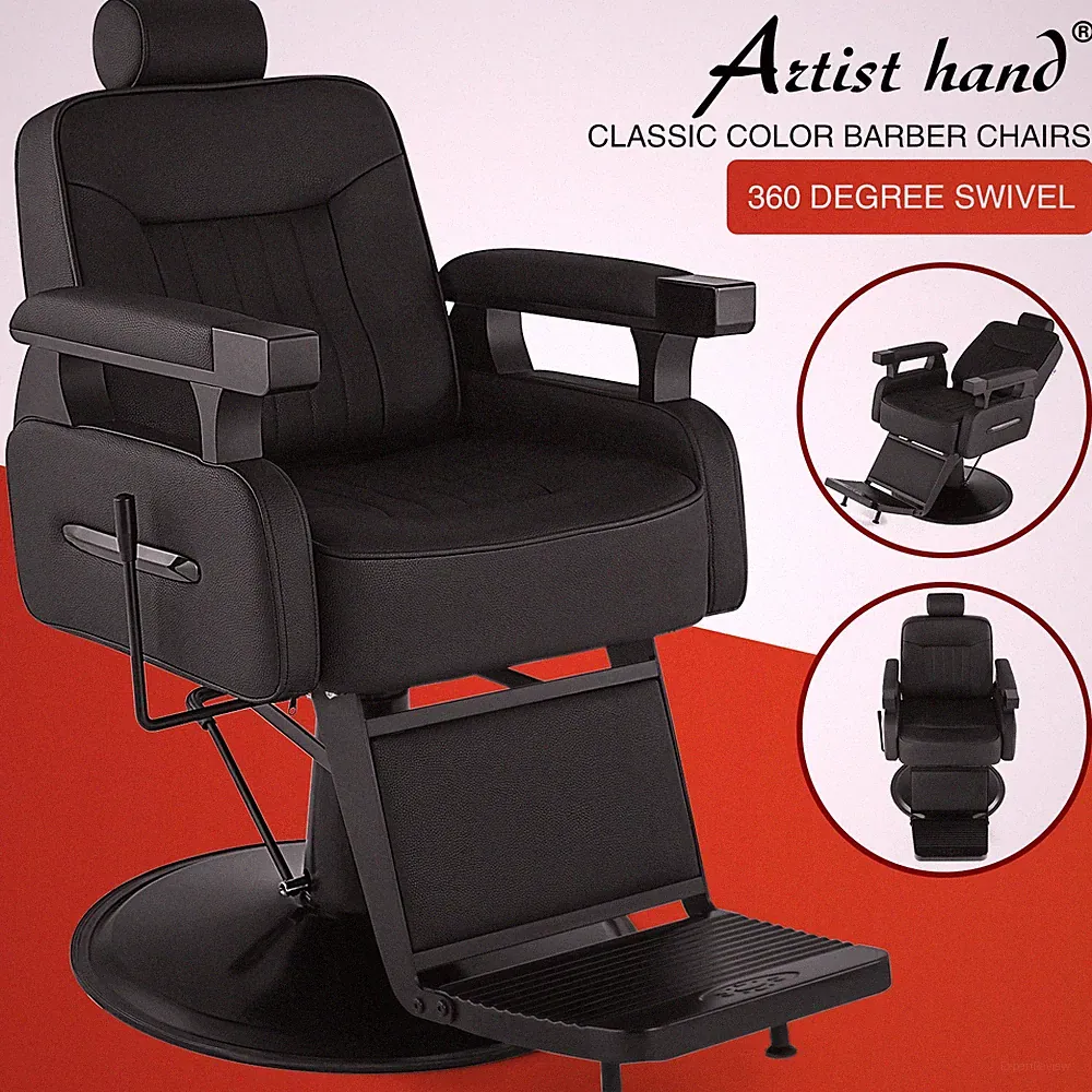 Vintage Black Recline All Purpose Barber Chair Hydraulic SalonSpa Beauty Stylist