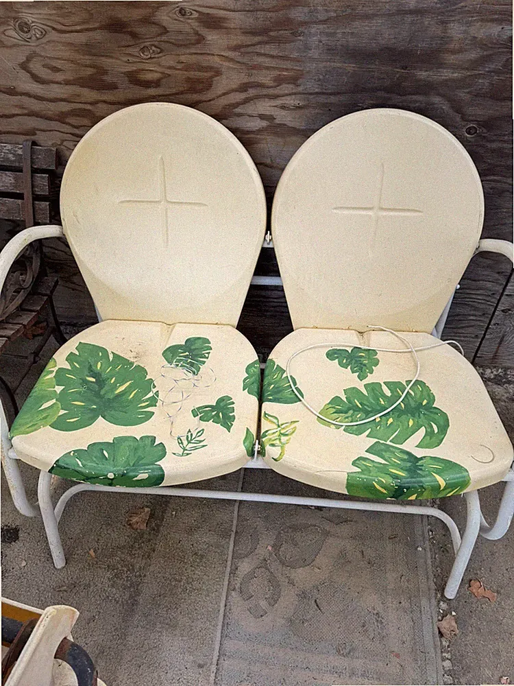 Vintage Metal Two Chair Glider